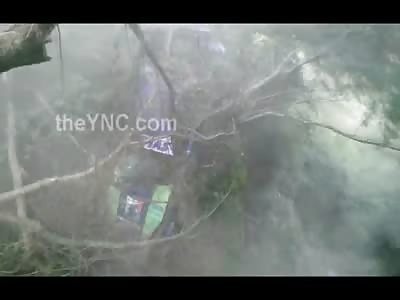 Rally Car Falls off a Cliff During Race ... Driver Somehow Survives