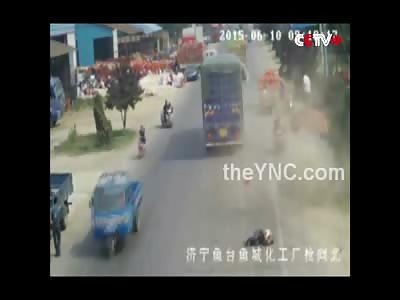 Safety First: Two Men Get Fucked Up When Their Conveyor Belt is Struck by a Truck