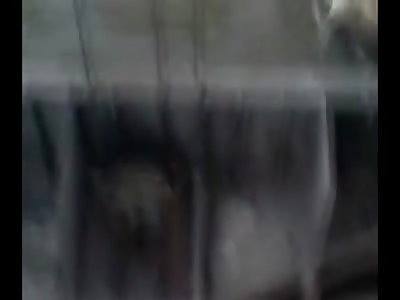 Dead Body Spinning Caught Up in Drain of Water Dam..