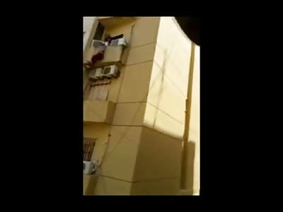 Suicidal Woman Jumps Ends Up Dead With Head Covered in Blood (Jump & Aftermath)