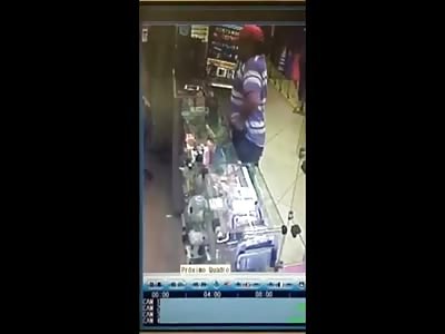 Off Duty Police Officer Kills Himself with a Shot to the Chest (Watch Him Bleed Out While Still Standing)