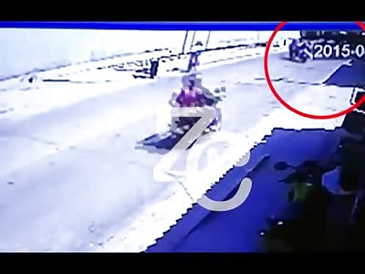 id Falls off the Back of a Bike and is Runover by another Biker head first