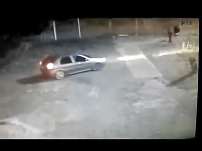 Father is Shot to Death in Front of his 12 Year Old Son during Robbery.  Kid Hides Behind the Vehicle (Passenger in Back Seat Survives)  