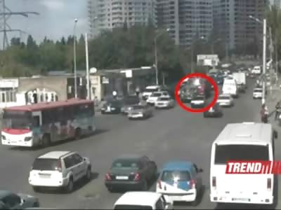 Pedestrian Run Over By a Garbage Truck in the Middle of the Street