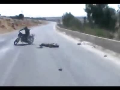 Man Gun Down at a Checkpoint Eating his Favorite Snack