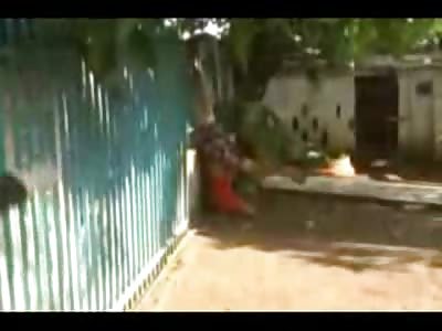 Well this is One Way to Leave a Statement, Dead Man Impaled by his Foot....