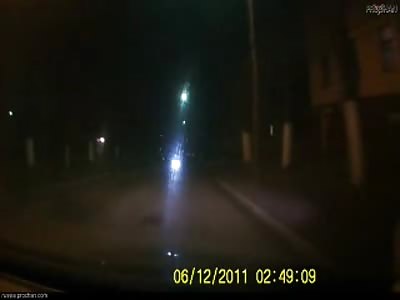 Teen Girl Comes out of Nowhere .... Gets Annihilated