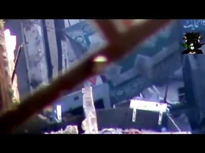 Man Running across Screen is Dropped Dead by Accurate Sniper