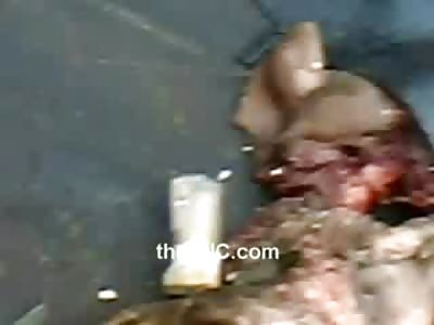 Merry Christmas: Shock Video Family of 4: Mother Ripped in Half, Father across the Street with Leg Ripped Off, and Kids Killed after Hitting Tractor Trailor