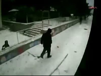 Guy out for a Stroll is Crushed to Death by Huge Passenger Bus in Turkey