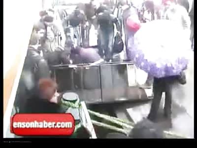 Oblivious Ferryboat Passenger falls into the Sea then he Drowns 