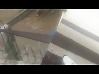 Unique Footage of Helicopter Pilot who Crashed into Houses in Brazil, Chopper Blades still Rotating during Rescue