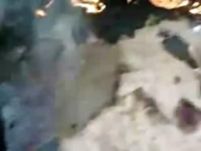 ABSOLUTELY BRUTAL: Man is Sliced up and Set on Fire