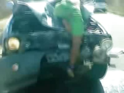 Superman leaves his Imprint on the Hood of a Car in Deadly Accident