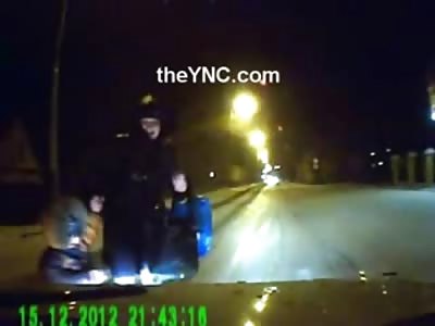 Crazy Mom Kicks the Shit out a Car that almost Hit her Little Boy 