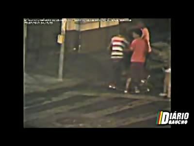 Homeless Man is Beaten to Death by a Group of Kids in the Street