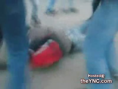 Skinhead Group violently attacks a Kid on Bridge