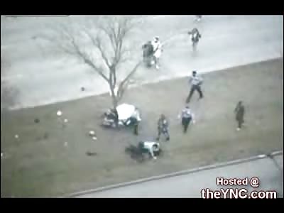 Cops Beat and Arrest Guy Who Tried to Remove Sheet off of Dead Body