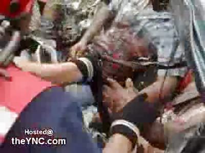 Two Dead and Mangled inside of a Car in South America (Very Graphic)