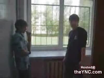 Kid gets a Violent Beatdown next to the Toilet