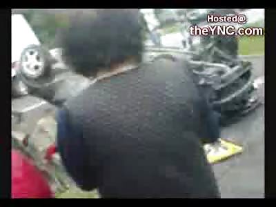 Driver and his Passenger Crushed to Death by their Car