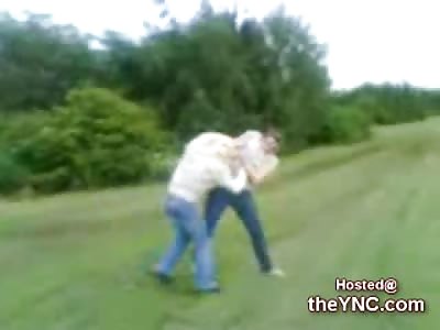 Cute Blonde gets Beaten and Stomped by a Barefoot Amazon Woman