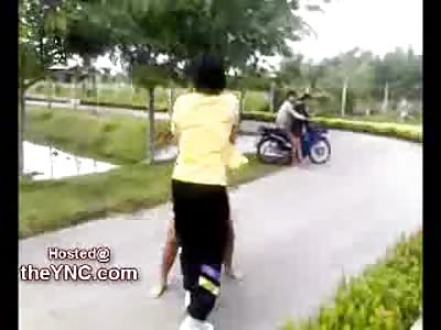 Girl gets Brutally Beaten and and Stripped by a Beast of a Female 