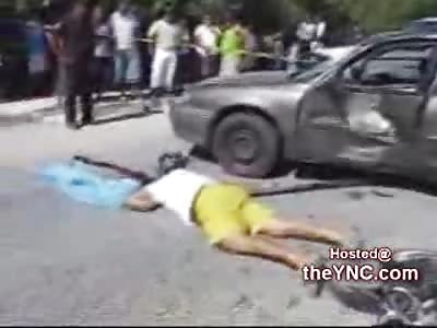 Biker Broadsided a Car Killed on Impact