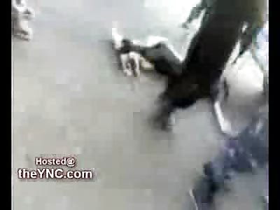 Civilian left with a Hole in his Face after Clash with Police in Gaza