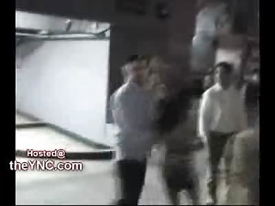 Agressive Kid Pulled out of a Cab gets a Brutal Beating from a Bad Ass