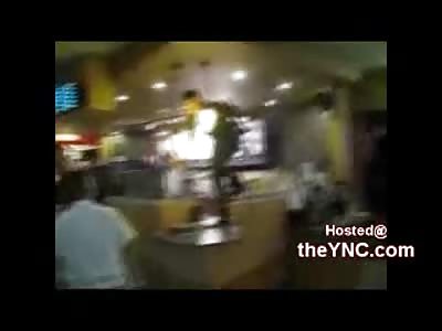 LMAO: Girl Trippin her Face off on LSD Goes Berserk at Logan Airport