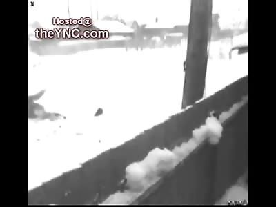 Russian Man has Right Leg Blown Off by Bomb placed in front of his Home (Man in Hospital at End of Video)