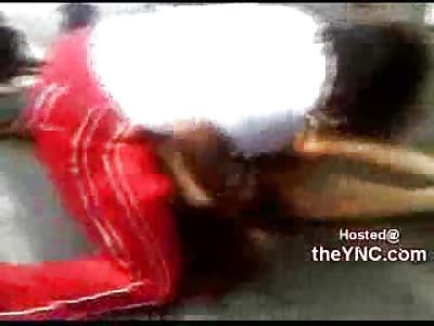 Little Mexican Girl gets Jumped by Mom and Daughter  but Keeps Fighting