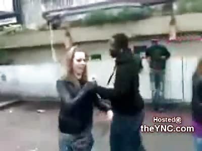 Black Kid Assaults White Girl for not Giving Her Number.....