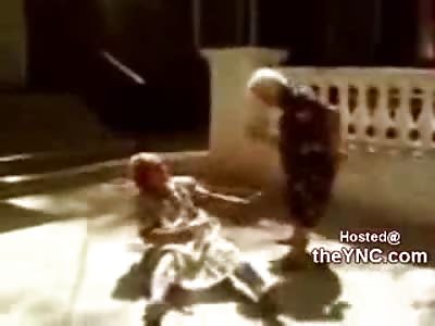 Bad Ass Grandmother Delivers a Brutal Beating to Much Bigger Grandmother