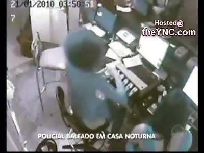 Police Officer showing off his Gun at House Party Accidentally Kills Himself in Front of Horrified Guests (White Shirt)