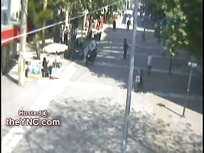 Unlucky Woman hit by Falling Window.....