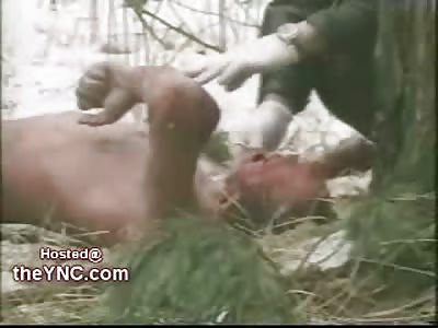 Skullface: Naked and Deceased Man has been Picked at by Animals