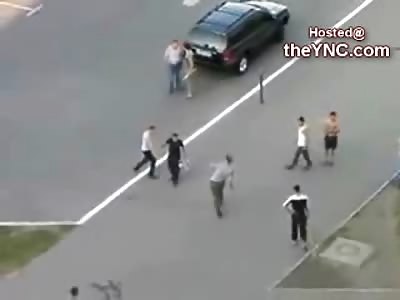 Russian Kids Beat on Battered Older  Paratroopers