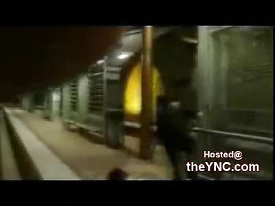 Girl is KTFO by Bigger Dude Following a Chestbump