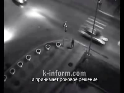 Man Talking on his Phone is Cut in 2 Pieces by Car