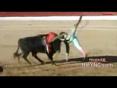 Young Bull Fighter Gored Nearly to Death By Pissed Off Bull