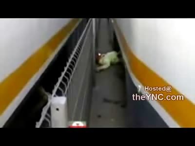 Lady Horrifically Cut in Half by Train 