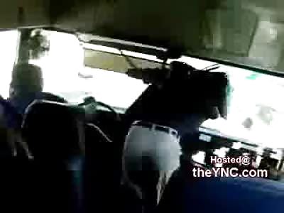 Wild Epic Fight on a Bus Ends up in Front of Girls Home