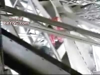 A Very Sad Suicide from the Eiffel Tower (Man Removes Clothes and Belt...See Translation Below in Description)