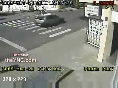 Double Fatality as 2 Motorcyclists Collide at Intersection (Watch Slow Motion)