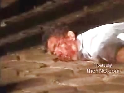 Guy Completly Fucked up Dead on the Street Murdered Like a Mother Fucker