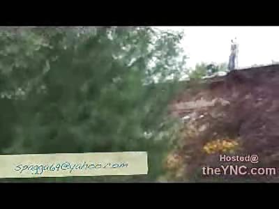 Brooklyn NYC: Psycho Stabs himself and Jumps off of Roof to his Death