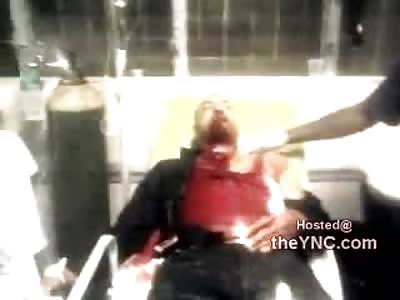 Guy Fucked up on Hospital Bed after Being Shot