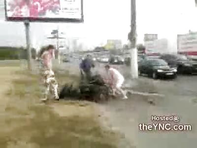 Brutal Accident: Car Ripped in Half, Occupant underneath the Front Axle